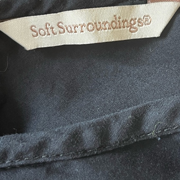 Soft Surroundings Embroidered Kaftan Womens Plus Size Black Boho Chic Cover Up - Picture 9 of 12